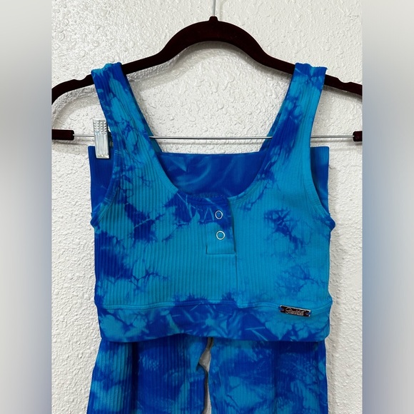 Bombshell Tie Dye SET Caribbean Blue Size M NWT - Picture 4 of 12